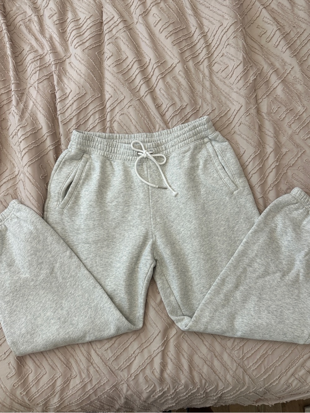 Abercrombie & Fitch Light Gray Sweat Joggers with Drawstring